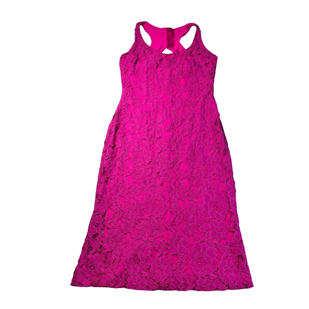 Lauren Ralph Lauren Pink Lace Dress Sleeveless‎ Racerback Formal Womens Size 6